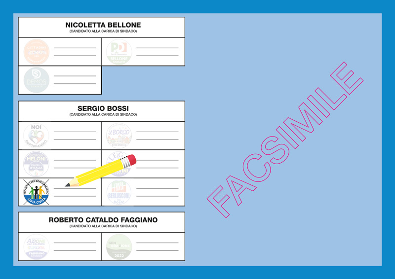 scheda elettorale progetto per borgomanero